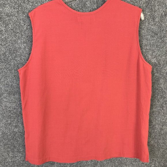 Blast Vintage 2 Pc Sleeveless Top & Pants Set Sz XL Pockets Coral - Picture 14 of 14